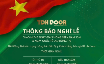THÔNG BÁO NGHỈ LỄ 30/4 & 1/5