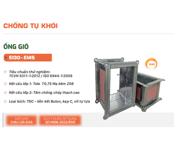 Ống Gió Chống Cháy EI45