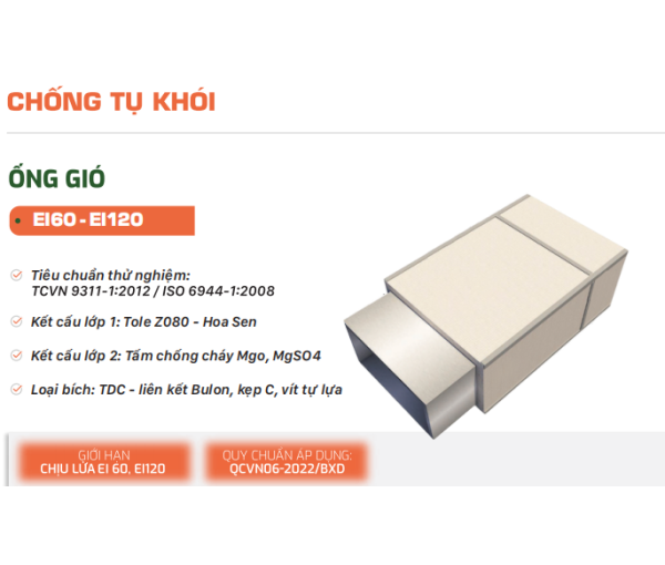 Ống Gió Chống Cháy EI120